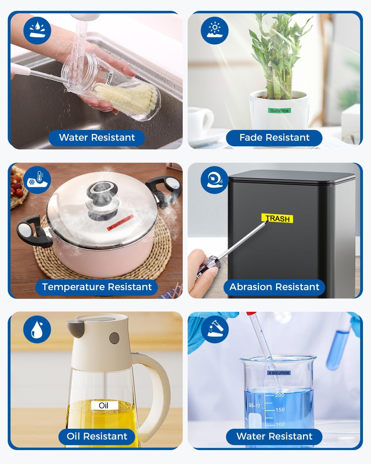 6-Pack TZe TZ Tape 24mm 0.94 Laminated Colored Compatible for Brother P Touch Label Maker Tape TZe-251 151 451 551 651 751 Refills for PT-D600 P700 P710BT PT-D610BT P910BT PT-P750W, 1 Inch x 8m