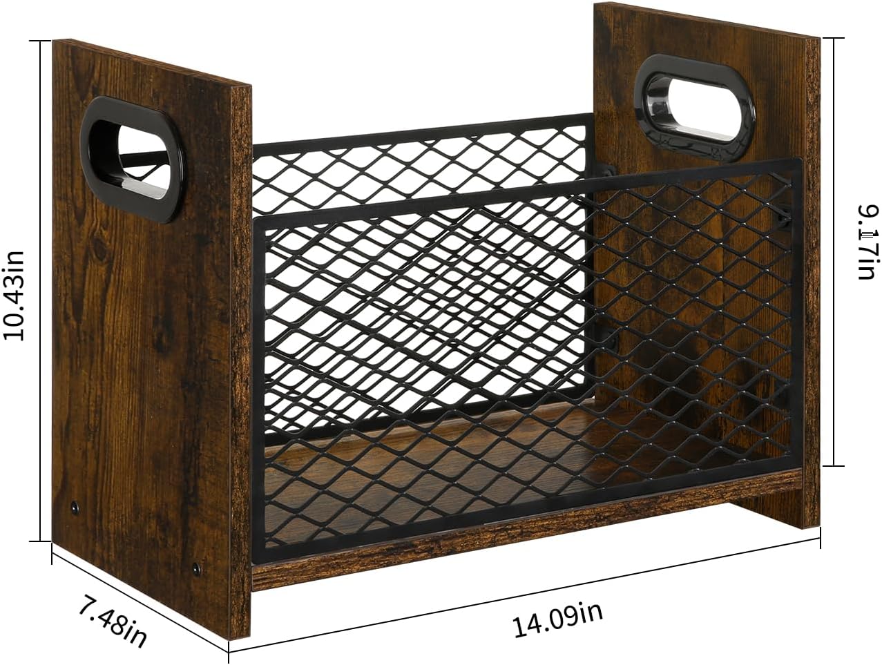 YINMIT Magazine Holder, Magazine Rack Floor, Magazine Storage Basket, File Holder Organizer, Folder Organizer for Magazines, Books, Newspapers, Tablets (Medium)