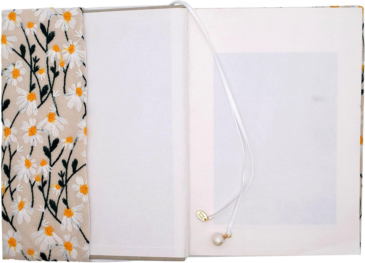 BLBMH Bible Cover for Women Embroidery Book Covers for Paperbacks Fit for 5.5x8.5 inch Book Bible Adjustable Book Sleeve Cover Soft Cloth Protector for Novels - Daisy 2 8.5in