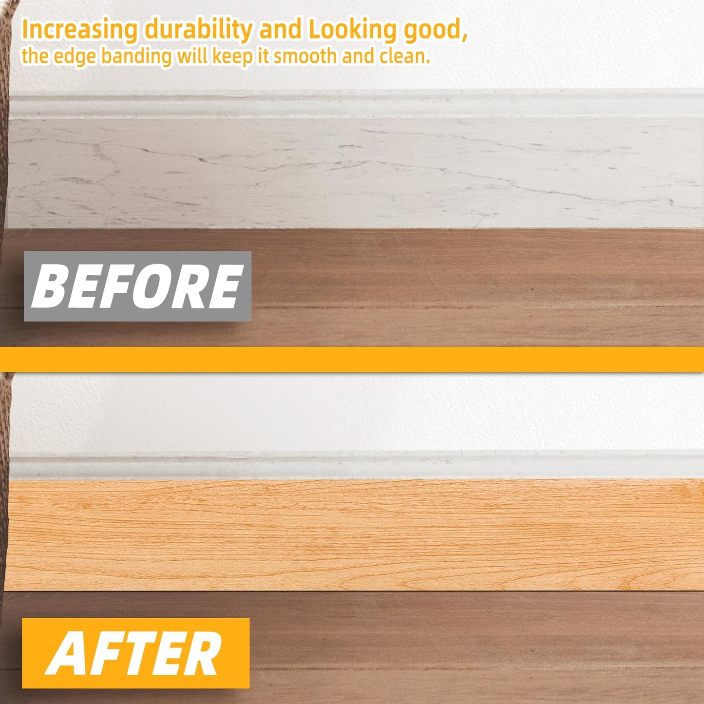 GSCIT Club Wood Grain Repair Tape, 2.3 inch X 250ft Self Adhesive Maple Grain Repair Patch for Tables, Chairs, Baseboards, Doors, Windows, Floors, Handicraft DIY.