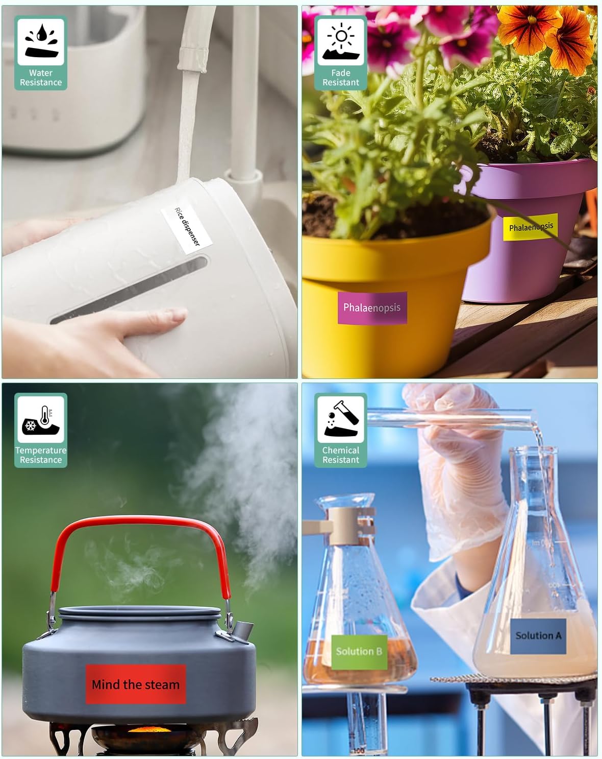 6-Pack 24mm 0.94" Label Maker Tape Compatible for Brother Label Tape 1 Inch PTouch Tze Tz 24mm Laminated Colored for PTP710BT PT-D610BT PTD600 PT2300, White/Red/Yellow/Blue/Green/Pink