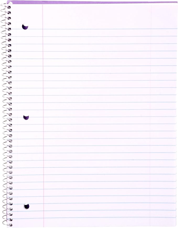 Mintra Office Spiral Notebooks (Pastel - Wide Ruled, 24pk (4-6pks))