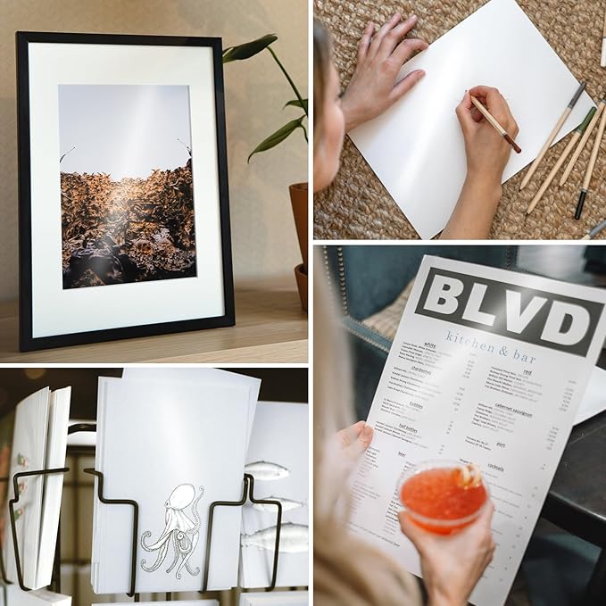 Double Sided Glossy Photo Paper 8.5x11 100 Sheets, Goefun 200GSM/54LB Inkjet Printer Paper 8.5 x 11 Glossy for Crafting, Chip Bags, Calendars, Menus, Cards and Invitations