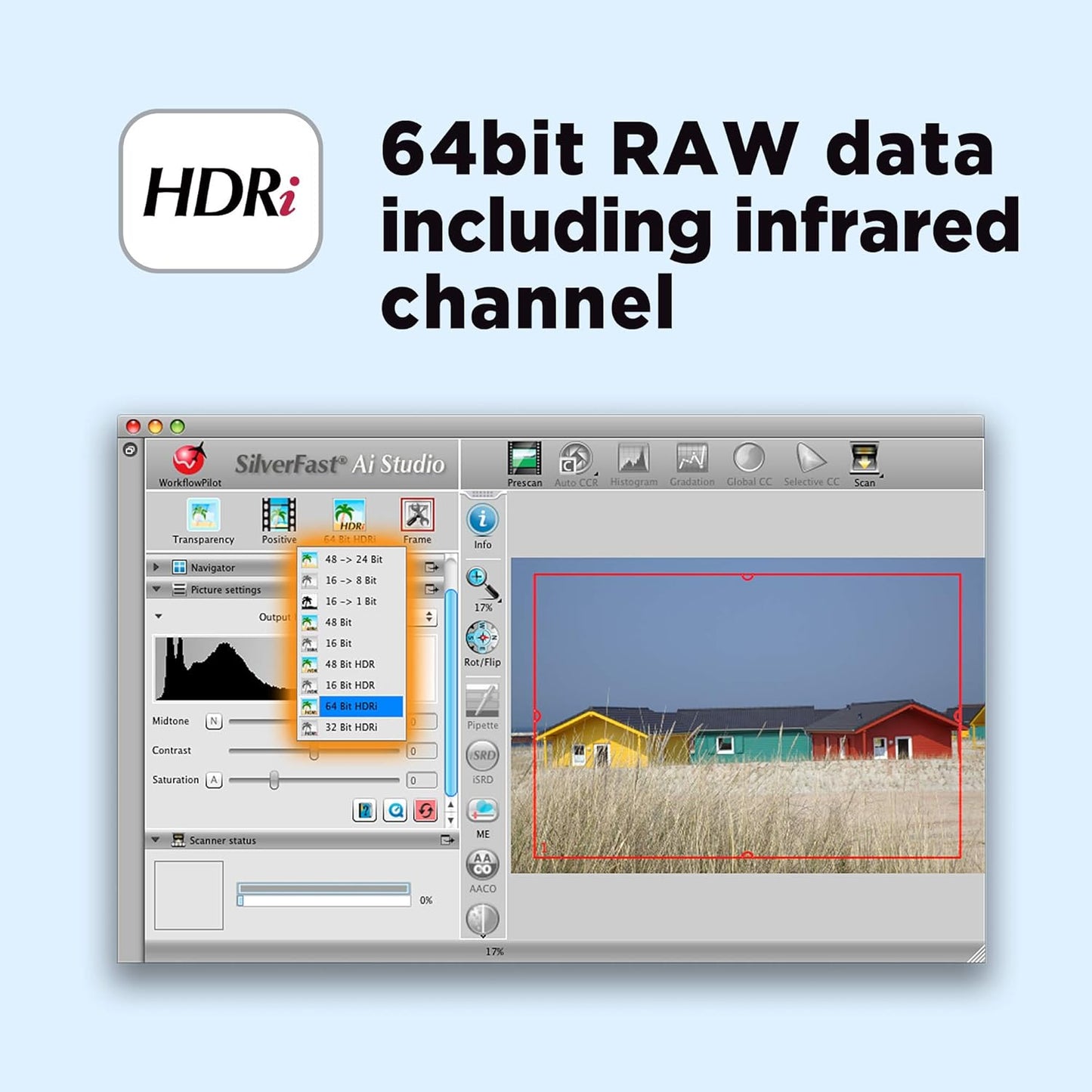 Plustek OpticFilm 8200i AI - 35mm Film & Slides Scanner. IT 8 Calibration Target + SilverFast Ai Studio 9, 7200 dpi Resolution 64Bit HDRi , Mac/PC