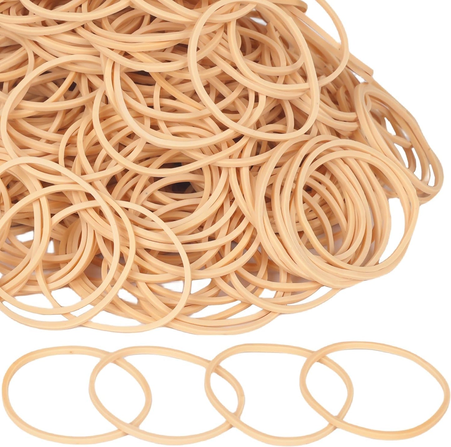 Rubber Bands, Eco Friendly Packaging, Size #33, Natural Crepe, Made in USA, Rubber Band Measurements: 3-1/2" x 1/8'' - 600 Bands