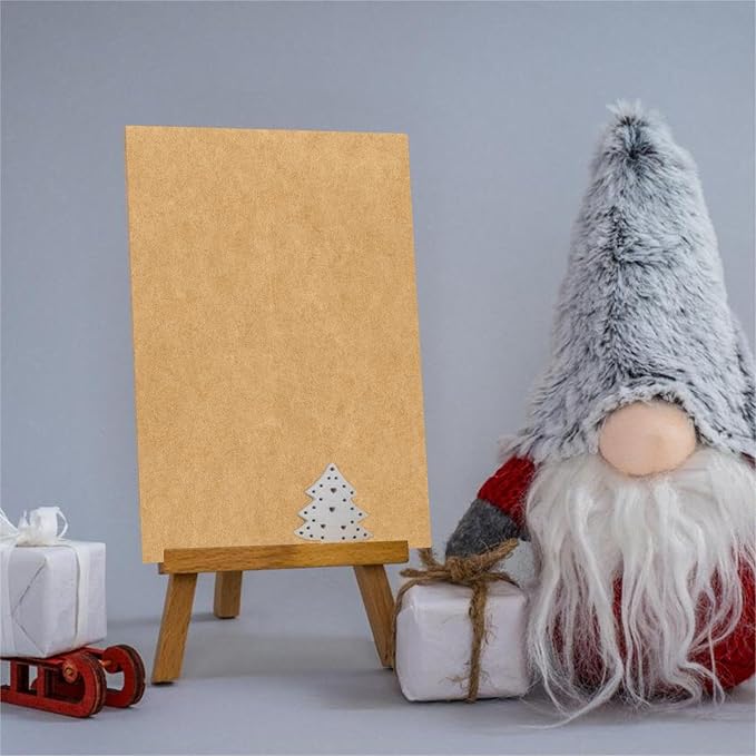 4x6 Blank Kraft Cardstock (Set of 100) - Card Stock for Printer Postcards, Photo Paper Invitations, Greeting, Note, Thank You, Index Cards - Plain for Writing, DIY Making, Stamping, Printing, Art