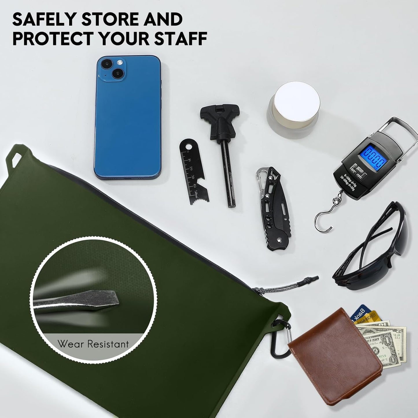 Haimont Waterproof Pouch, Small Waterproof Dry Bag with Upgrade Zipper for Travel Boating Kayaking Hiking Document Organizer