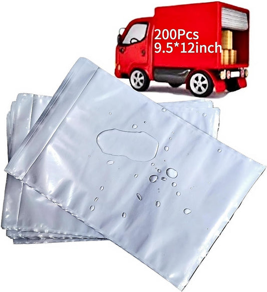 200PCS 9.5" x 12" Self-Adhesive Packing List Envelopes, Clear Mailing Labels for Envelope, Plastic Waterproof Shipping Pouch Enclosed Bags Fit 8.5x11 inch Packing Slip Label Invoice Sleeves