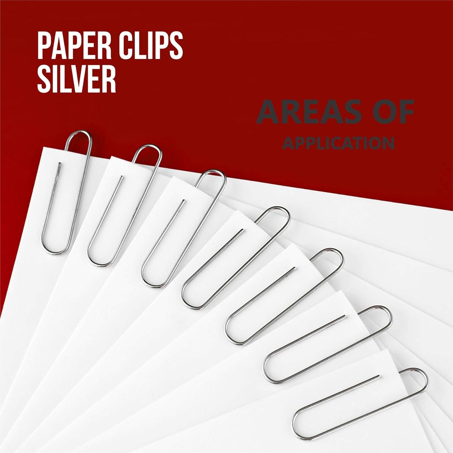 RUBEX 700 Paper Clips, Silver, Assorted Sizes: Small, Medium, Large – Durable & Rustproof for Office, School, and Document Organization