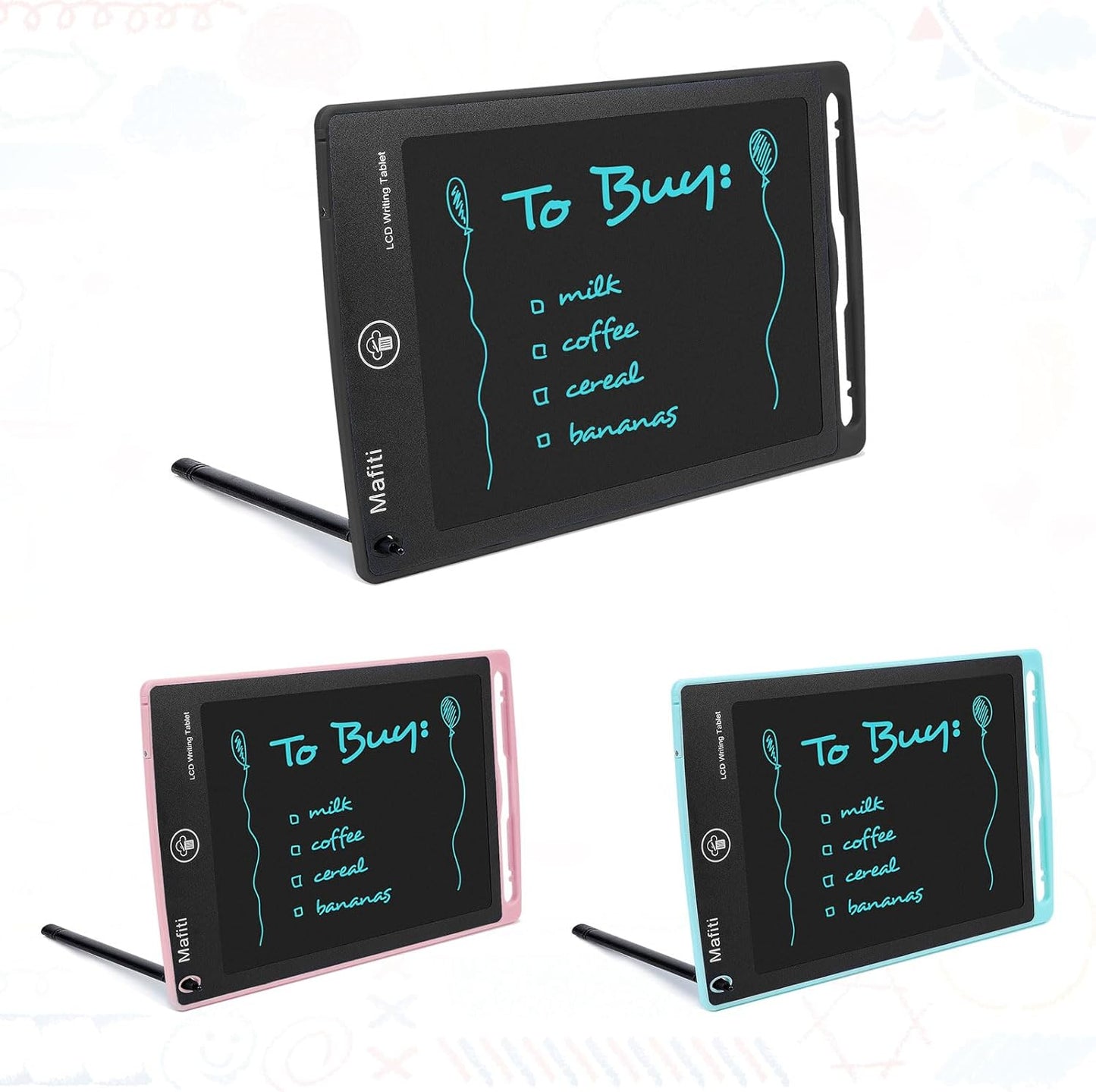 Mafiti 3 Pack LCD Writing Tablet 8.5 Inch Electronic Drawing Pads Doodle Board Travel Toys for Kids Portable Ewriter Gifts for Boys Girls 3 4 5 6 Year Old