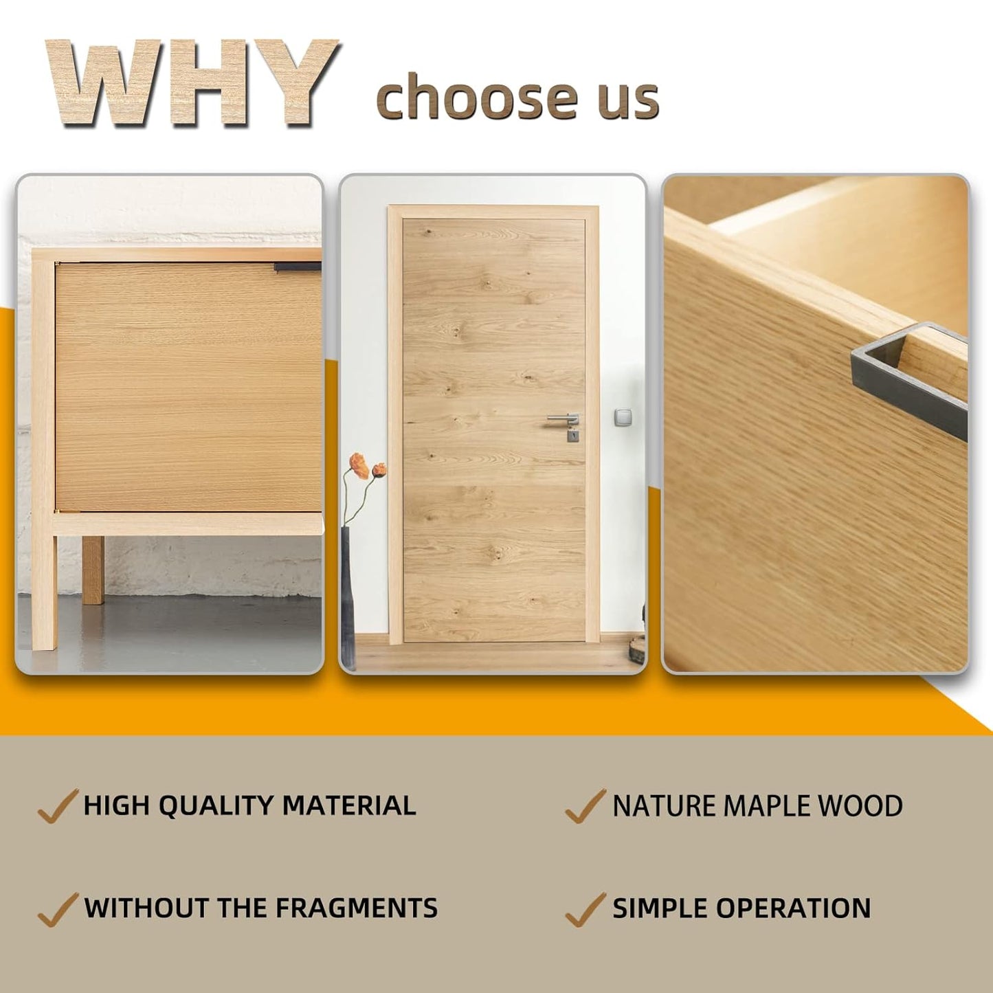 GSCIT Club Maple Edge Banding, 1 1/2 inch x 50ft roll of Veneer Edge Banding Preglued Flexible, Real Wood Tape Banding