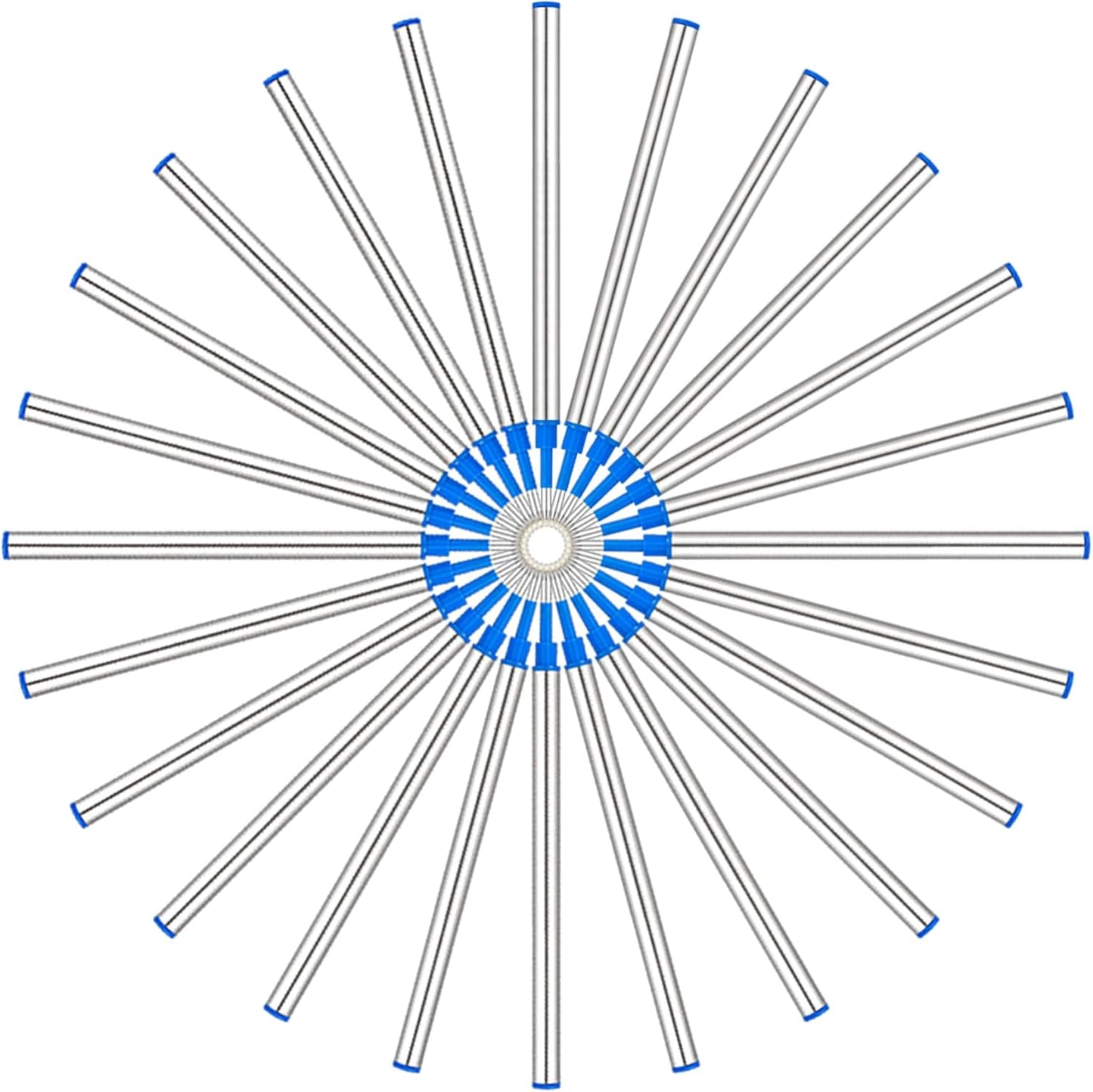 HeTaoCat Gel Rollerball Pen Refills, Roller Ball Fine Point 0.5mm, Black Ink Refill Pack of 5 - Replaceable Ballpoint Pen Refills Medium Point (Blue)