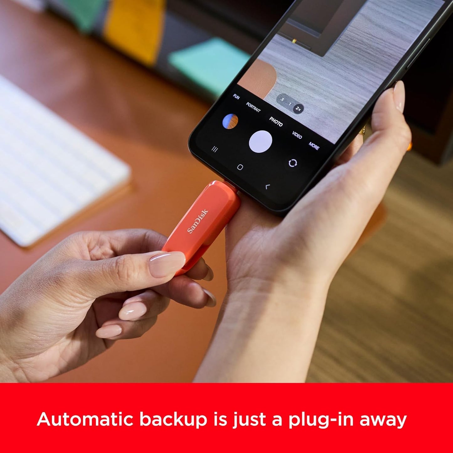 SanDisk 256GB Phone Drive for Android - The 2-in-1 USB for Smartphones, Tablets, and Computers - Thumb Drive with USB Type-C and Type-A Connectors - SDDDC6-256G-G46
