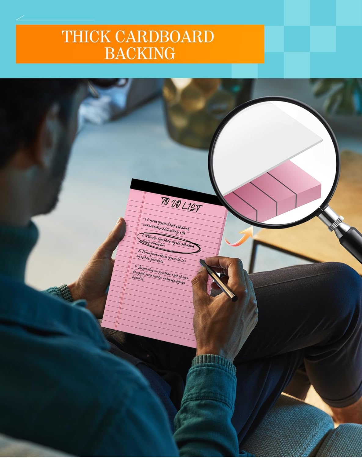 Notepads 5x8 Colored Small Legal Pads, 12 Pack Colored Note Pads 5x8 Notebook Paper, Notepad 5x8 Lined Paper Pads, Small Pads of Paper 5 x 8 Pink Lined Paper 5 x 8, 30 Sheets/Pad(Blue, Pink, Green)