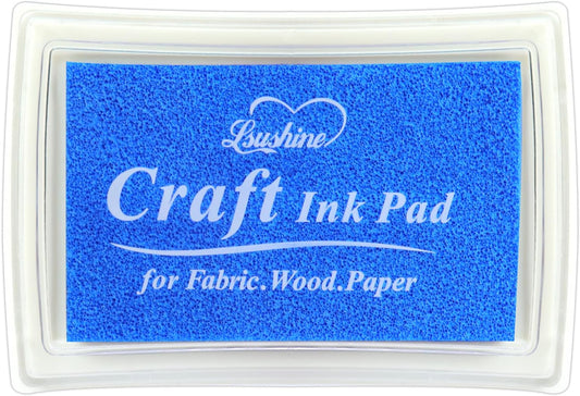 Craft Ink Pad for Rubber Stamps, Paper, Wooden, Fabric, Scrapbooking, Non-Toxic Finger Ink Pads for Kids (Light Blue)