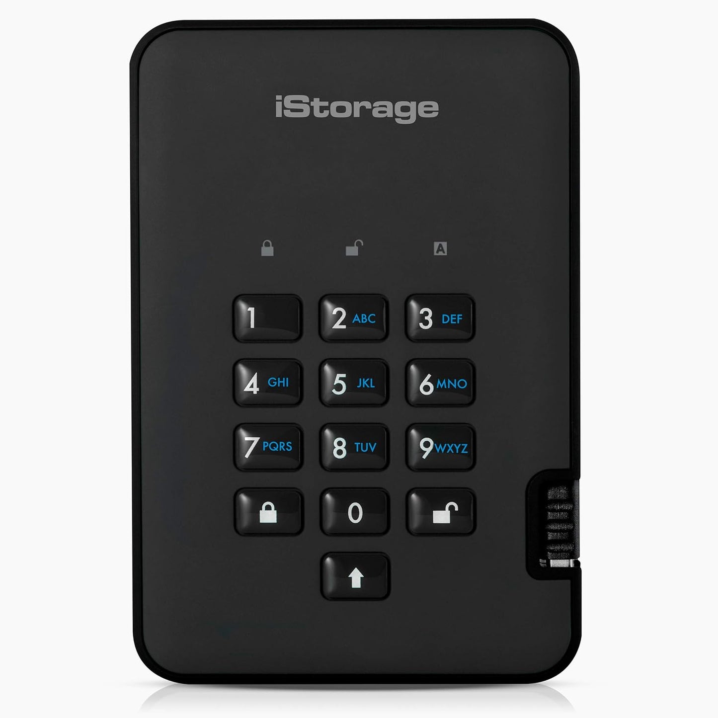 iStorage diskAshur2 HDD 3TB Black - Secure portable hard drive - Password protected - Dust & water resistant - Hardware Encryption