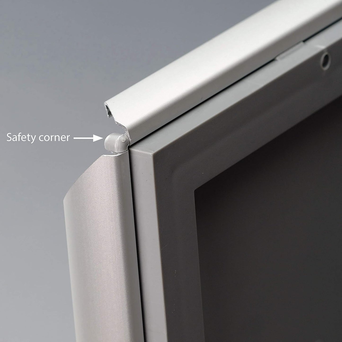 M&T Displays Opti Snap Poster Frame 8.5x11 Inch with Back Support Silver Color Aluminum Profile, Front Loading, Wall Mounting, Photo, Picture, Document, Sign Holder