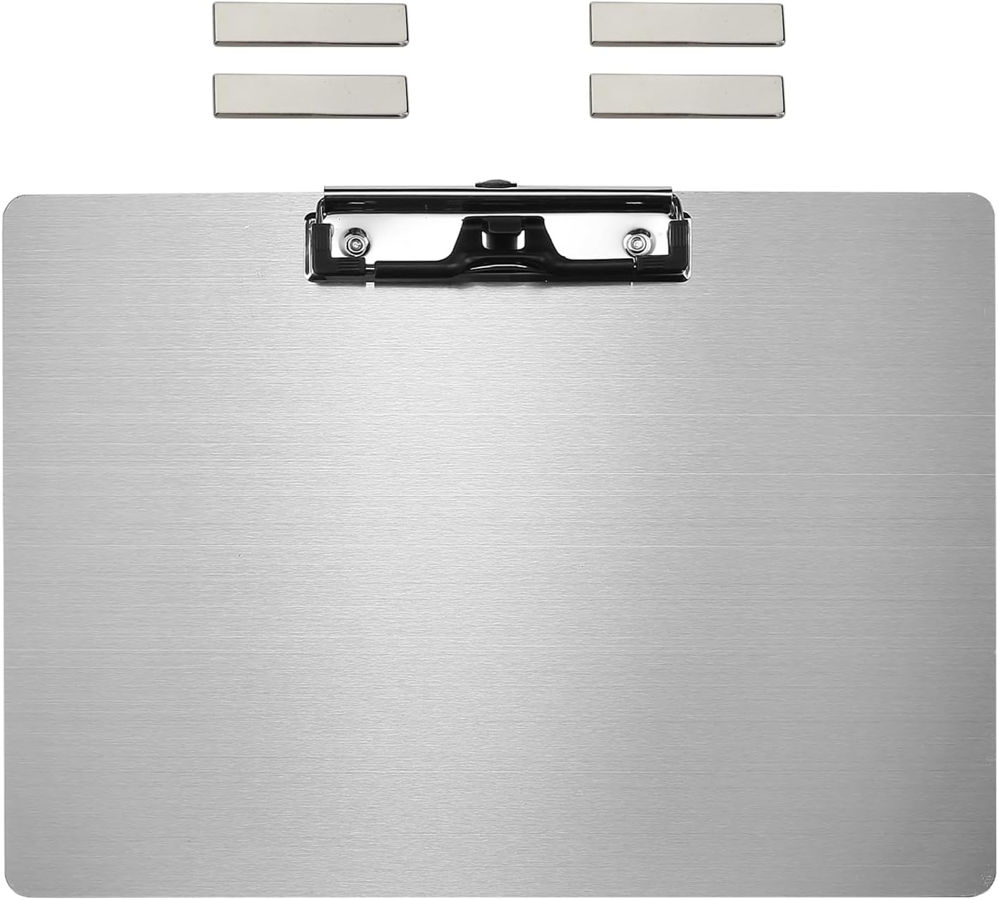 Stainless Steel Magnetic Clipboard with Pen - Multiple Sizes, Magnetic Design, Essential for Office and Home (9.2 x 12.5 Inches (Landscape Orientation))
