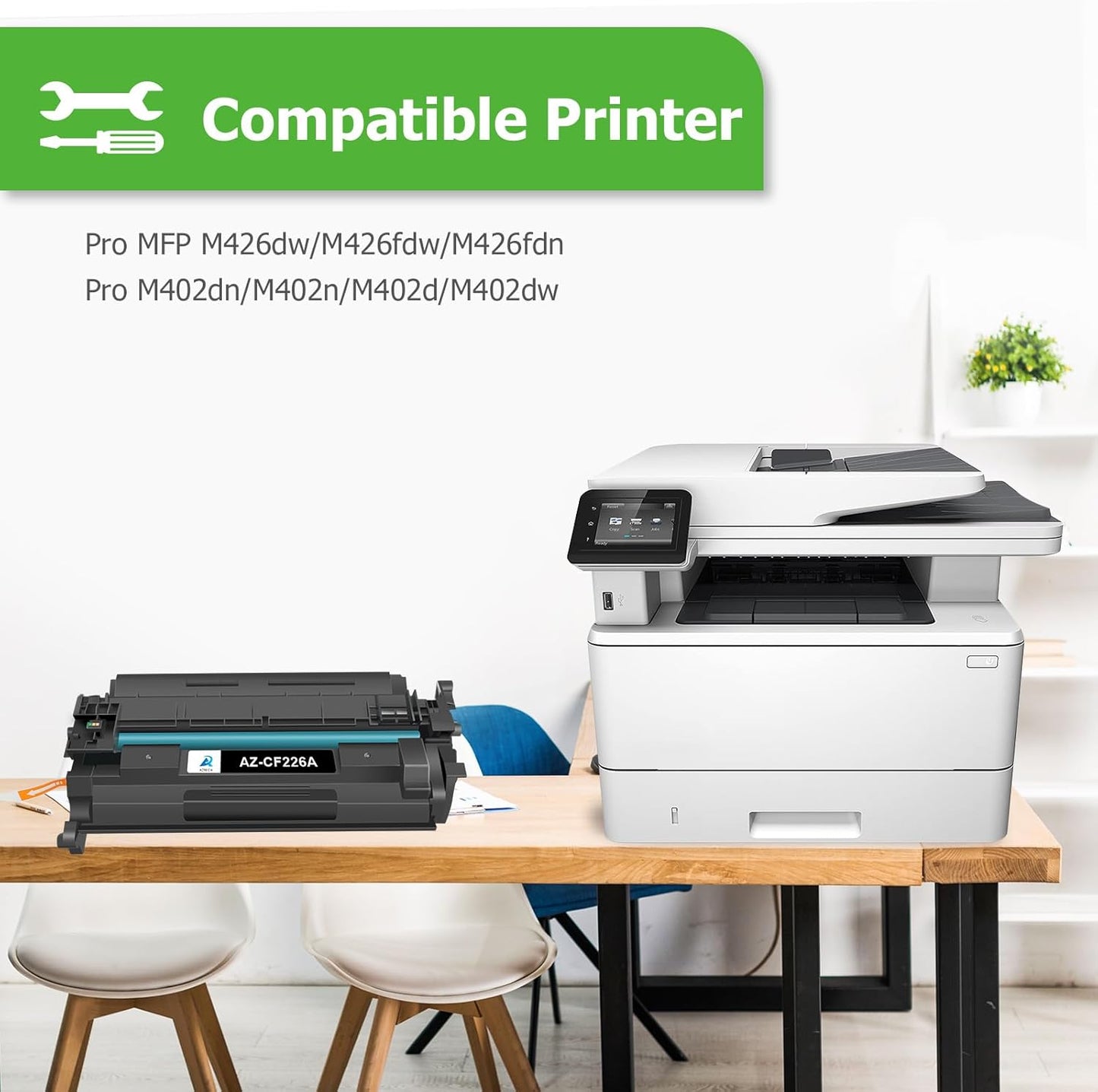 Aztech Compatible Toner Cartridge Replacement for HP 26A CF226A Pro M402n M402dw M402dn Pro MFP M426fdw M426fdn M426dw Printer (Black 4-Pack)