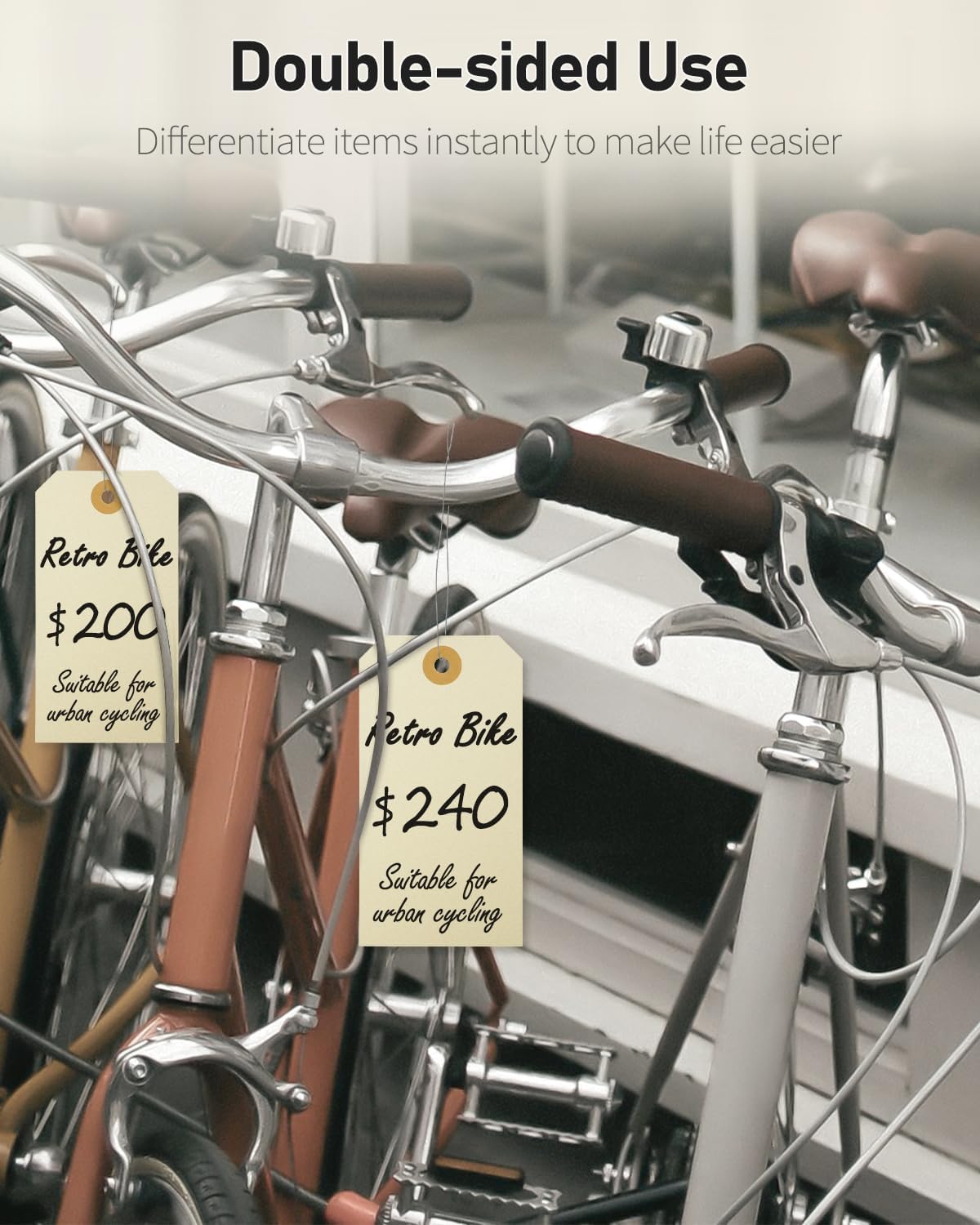 Uniclife 100 Pcs Manila Tags: 4.7 Inch Paper Hang Tags with Reinforced Eyelet and Flexible Wire