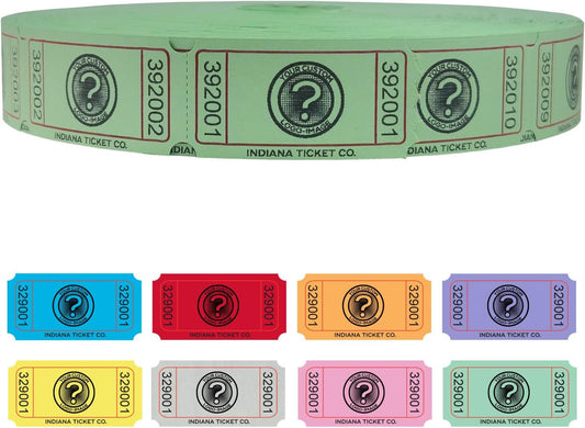 Custom 1” x 2” Single Roll Tickets, Design Your Roll Tickets with Event Logos, for Classroom Rewards, Events, Fundraisers, Door Entry, Raffles, Prizes, Drink/Food Tickets, & More (8 Color Selection)
