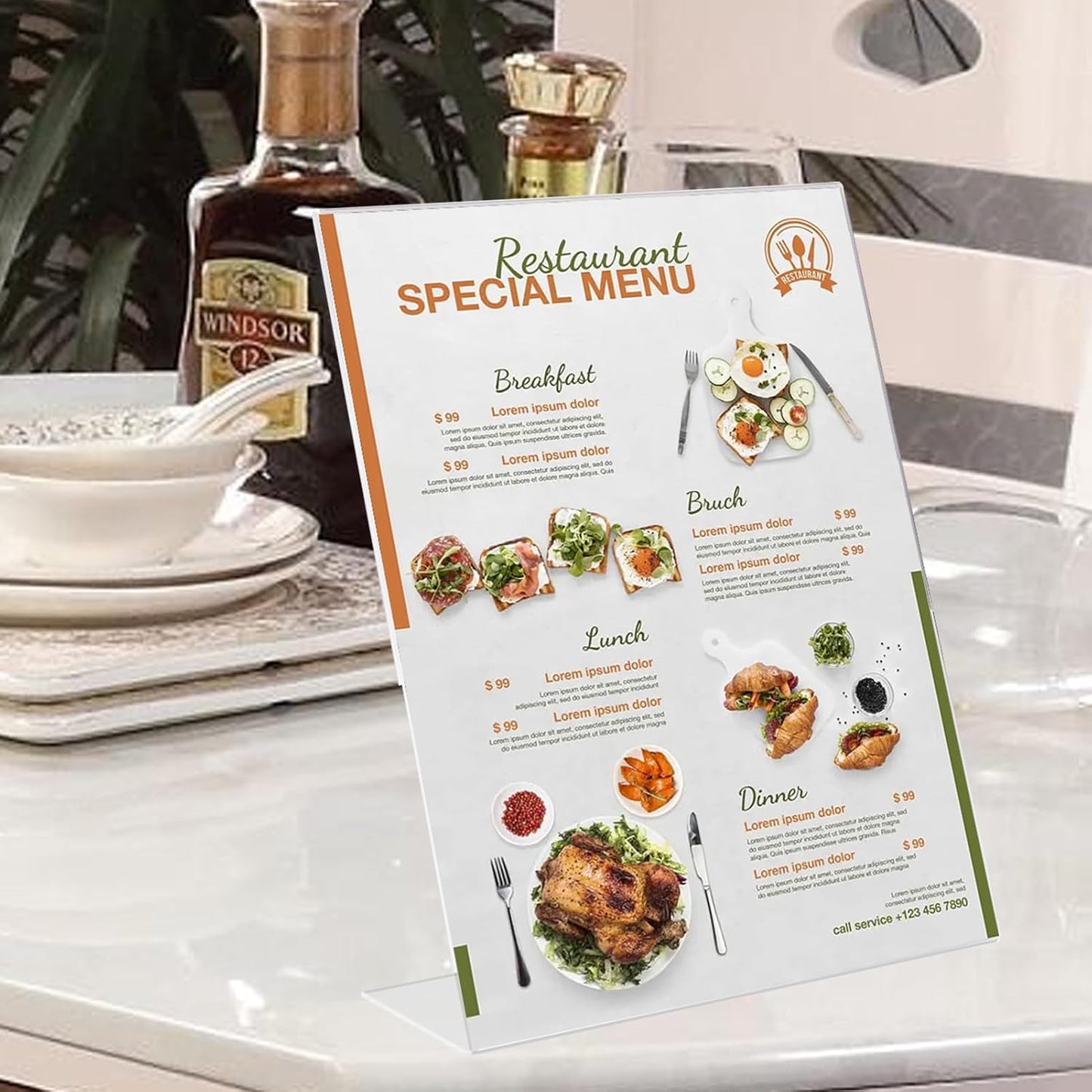 8 Pack Acrylic Sign Holder 8.5 X 11, L Shape Clear Sign Holder, Clear Plastic Sign Holder Picture Photo Frames, Flyer Document Paper Display Stand for Office Desktop