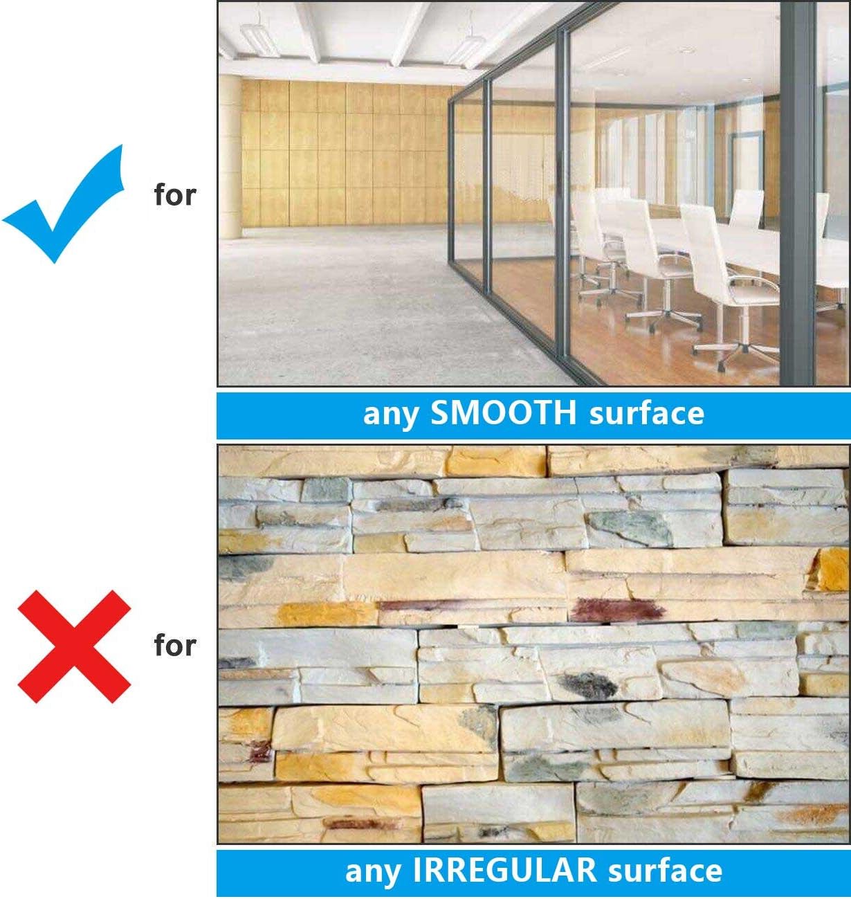 AFMAT PP06 White Board Wallpaper, Whiteboard Roll, Stick on White Boards for Wall, 1.5x11ft Peel and Stick Dry Erase Roll, Stain-Proof, Super Sticky Whiteboard Sticker for Wall/Table/Door, 2 Rolls