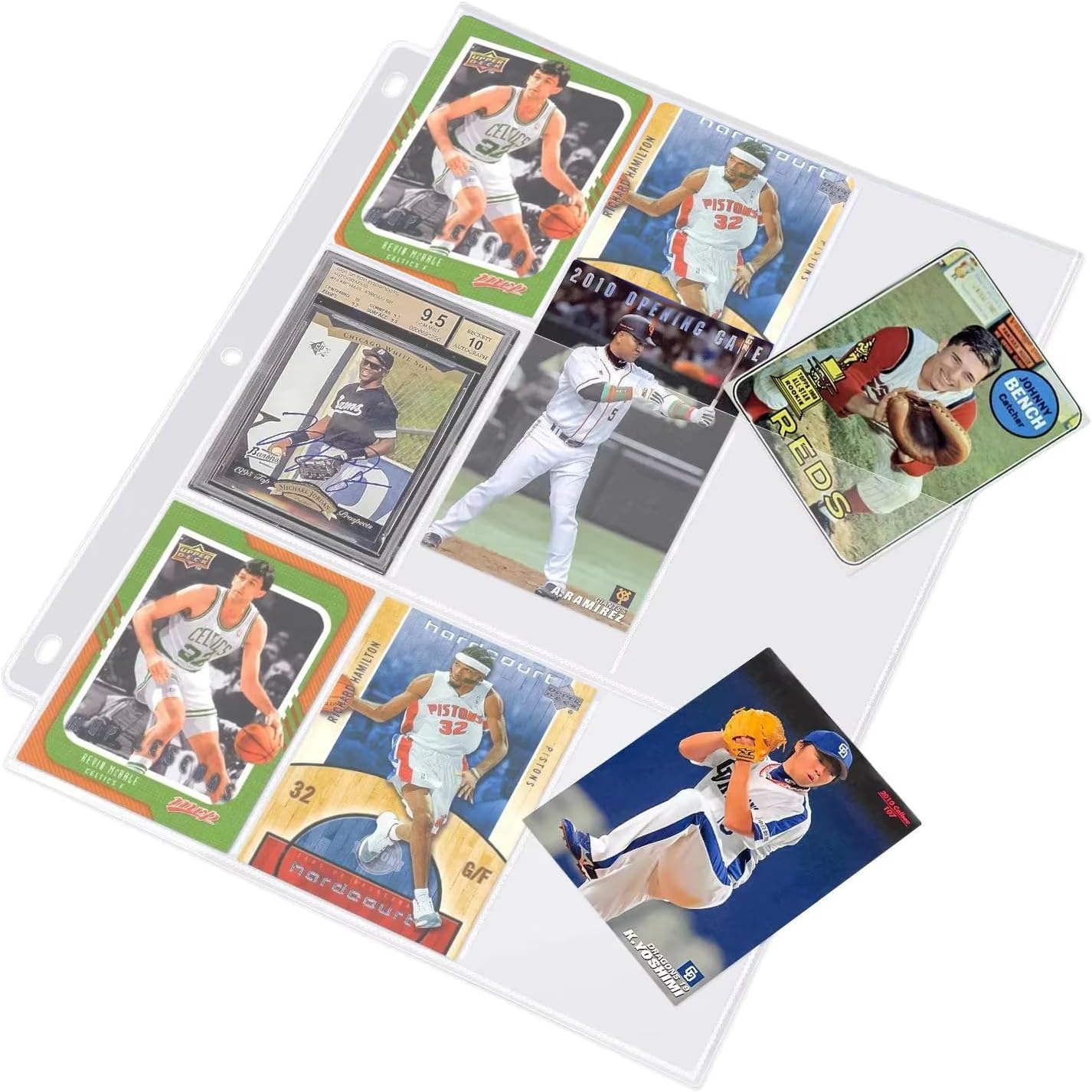 540 Pockets Trading Card Sleeves, Premium 9-Pocket 30 Pages, Double-Sided Baseball Binder Sleeves, Protectors Binder Sheets for Baseball Cards & More - Fits 3 Ring Binder (30 Sheets) (30 Sheets)