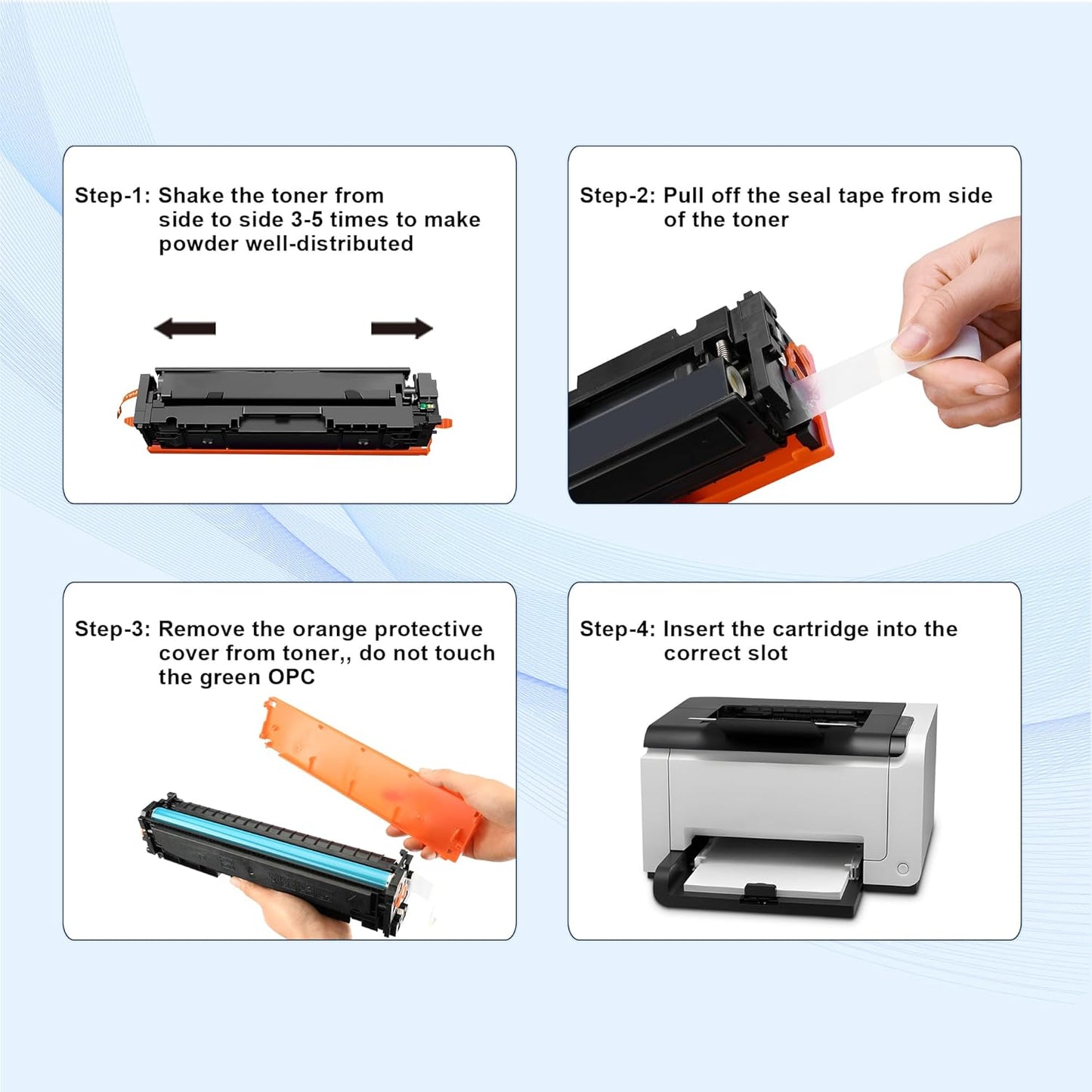 OFFICE-COLOR Replacement for HP 126A Toner Cartridges Set Works with HP Laserjet Pro 100 Color MFP M175nw,CP1025nw,cp1025,M275 Printer Toner (Black,Cyan,Magenta,Yellow 4-Pack )