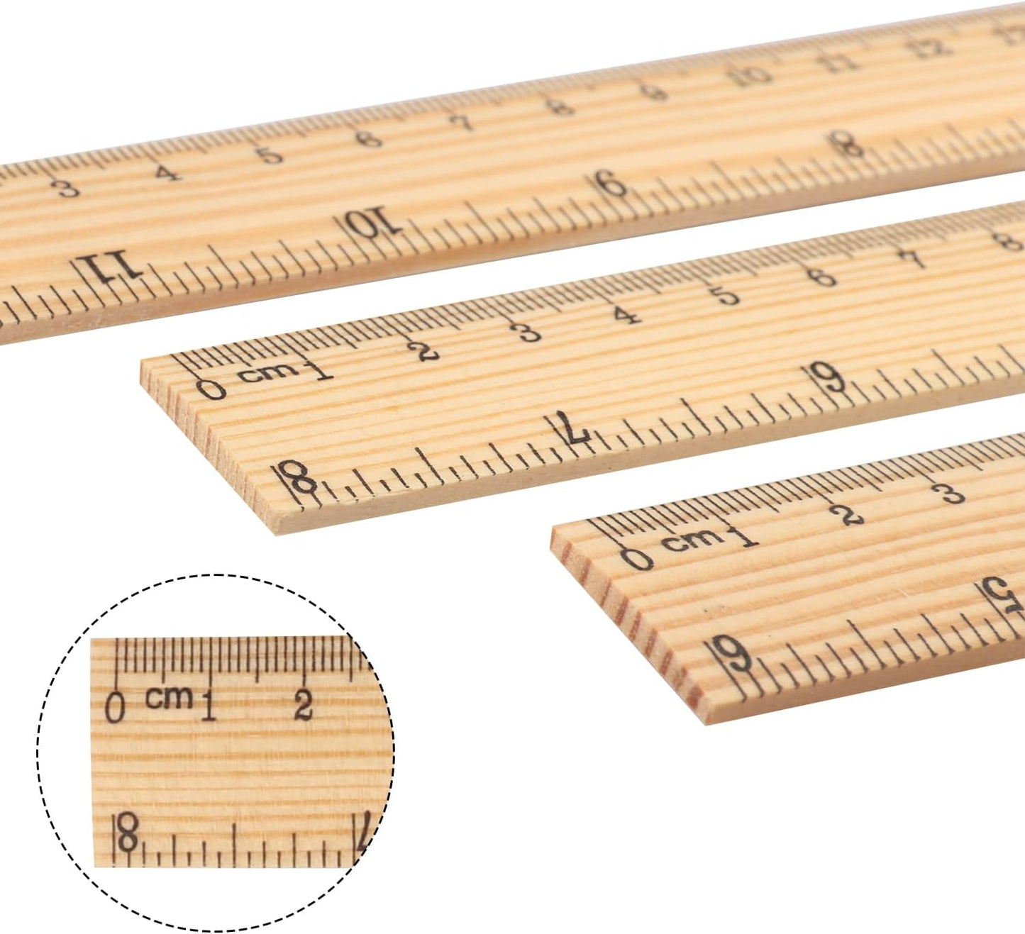 288 Packs Wooden Rulers, 6 Inch Double Sided Wood School Ruler for Home, Student, Office Use, 2 Scale,by, GNIEMCKIN.