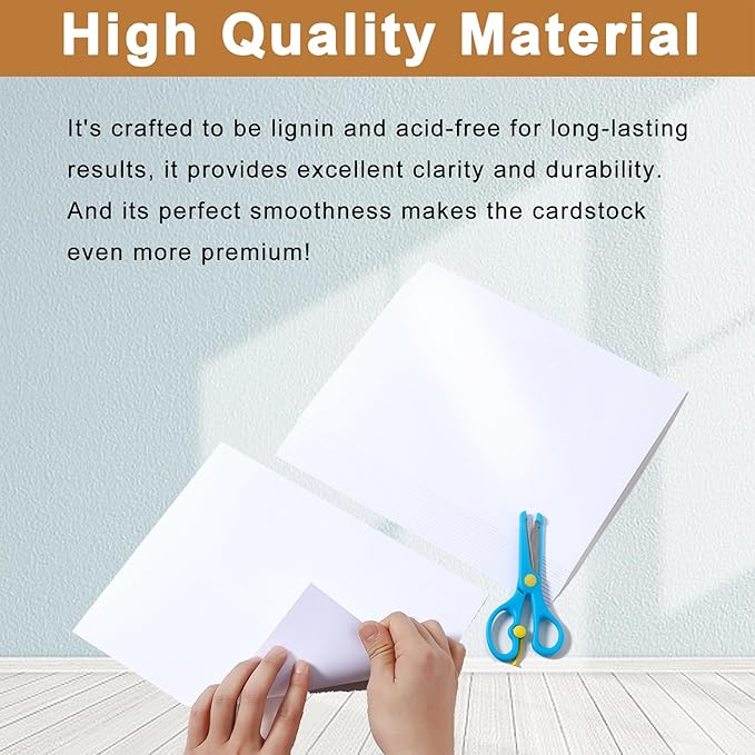 28 Sheets White Shimmer Cardstock 8.5 x 11 Printer Paper, 250gsm/92lb Heavyweight Paper Card Stock for DIY Card Making, Business Cards, Wedding Invitations, Menus, School Crafts