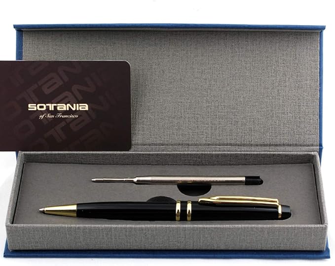 Free Engraving - Personalized Roller Ballpen, Ballpoint pen, Refillable Pens, Retractable Medium Refill Pen Black Ink, Custom Gifts for Men, Women, Classy Gift Box