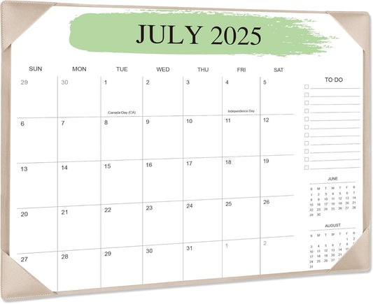 Desk Calendar 2025-2026 – 18-Month Desktop Calendar from July 2025 to December 2026, for Office, School & Home Use – Large Teacher Desk Calendar 22x17 (Apricot)