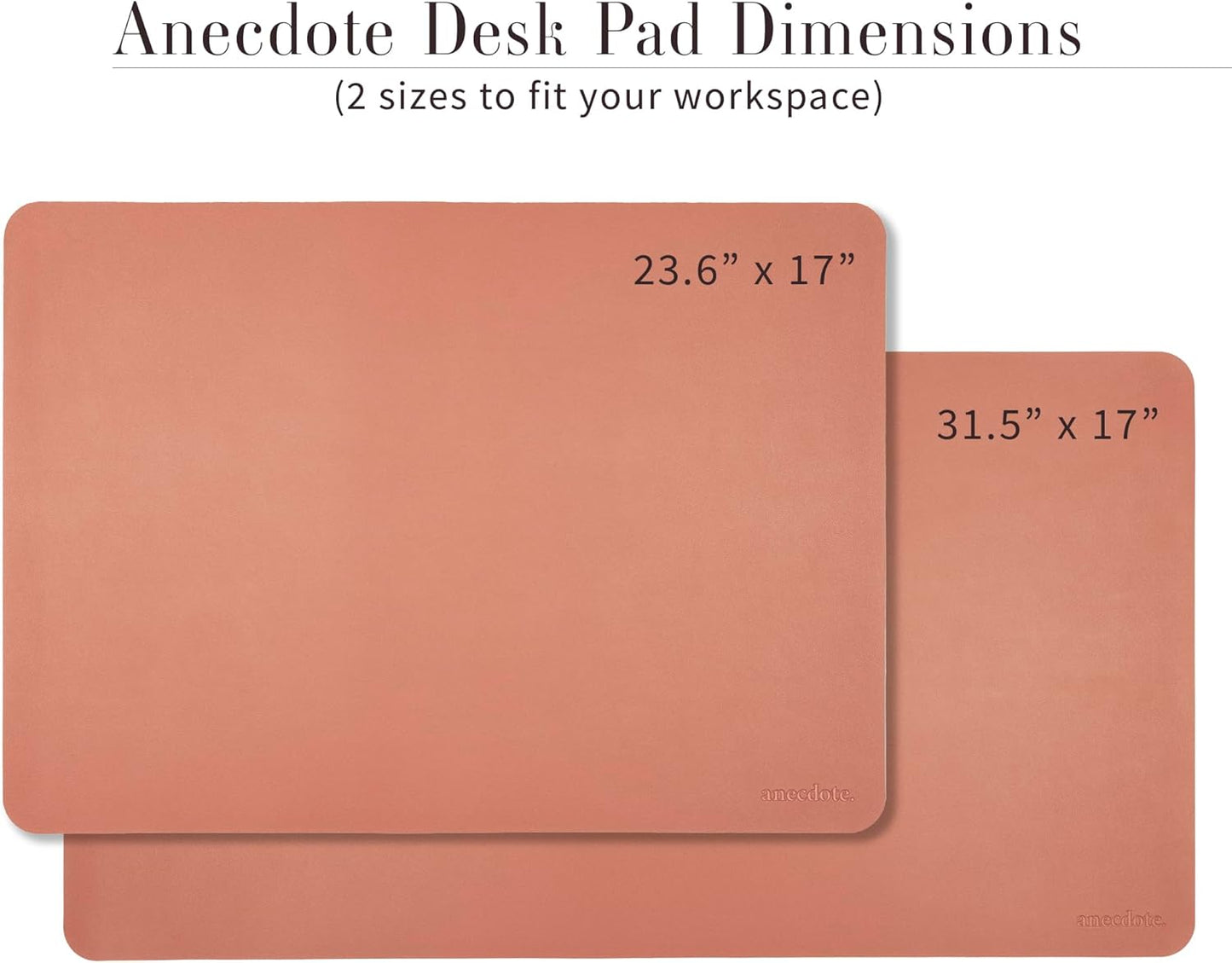 ANECDOTE Vegan Leather Desk Pad - 23.6"x17" Desk Mat for Your Office. This Quality Large Mouse Pad has Chic Elegance, Professional Look & Satisfying Touch - The Perfect Leather Mouse Pad for You!