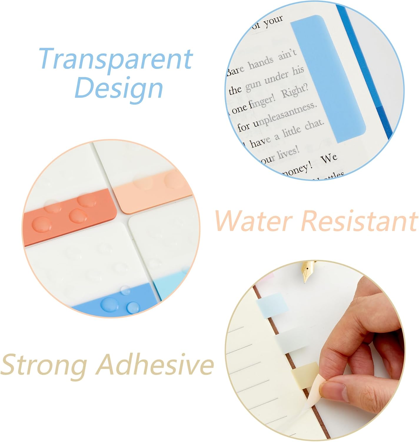 Sticky Index Tabs Book Page - 500Pcs 2 Inch Writable Colored Pages Markers, Repositionable File Tab Flags Labels Self Adhesive Reading Divider Sticker for Books, Binders, Notebook Files Folders,Pastel