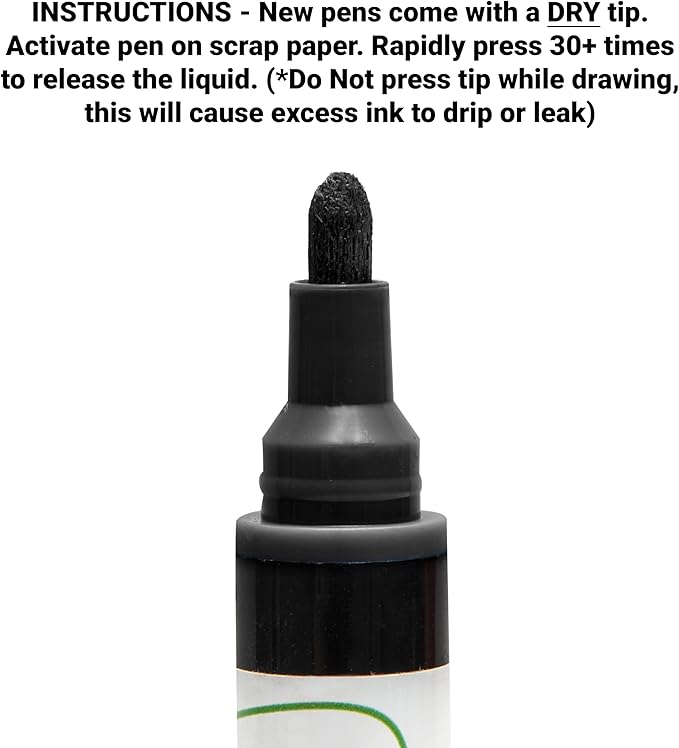 Glass Pen Window Marker: Liquid Chalk Pens for Glass, Whiteboard Markers with Washable Paint - Graduation, Car Windows, Mirror Pen, Storefront, Wedding, Parade, Party & Holiday (Black, Fine Tip)