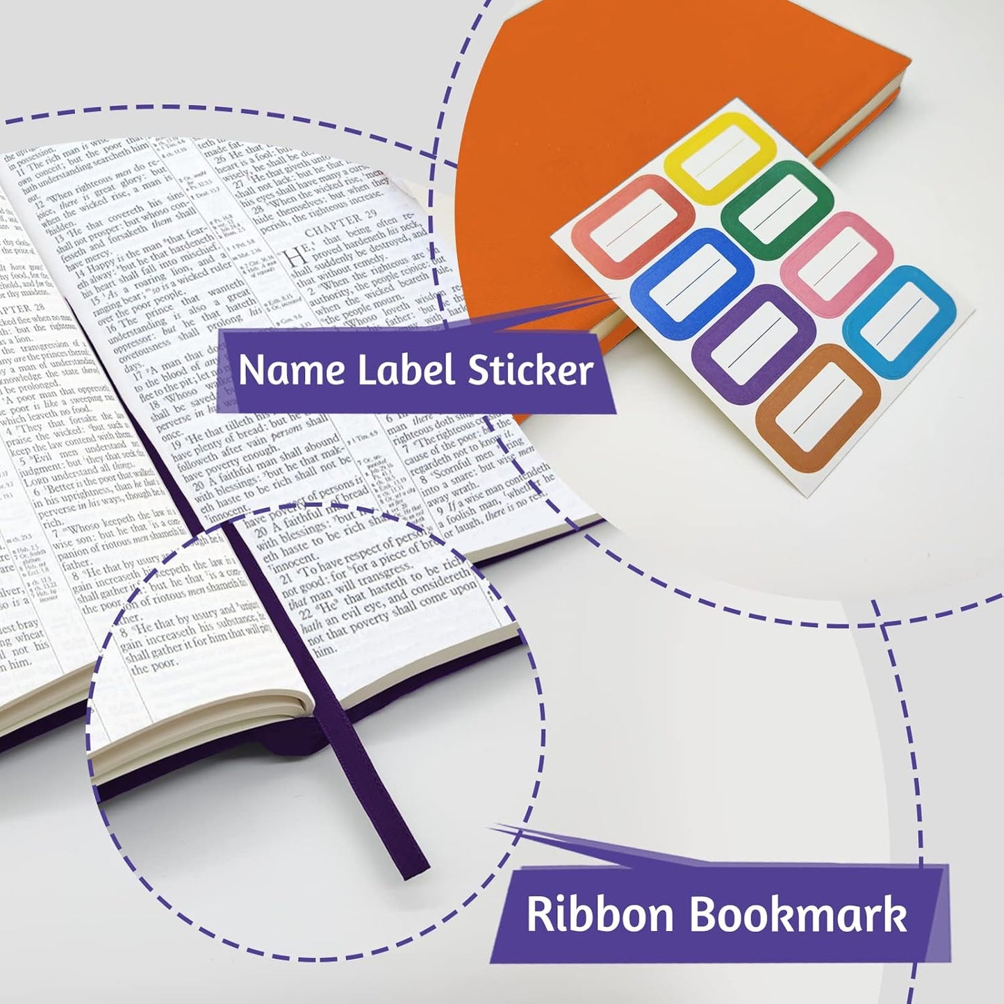 KICNIC Cloth Book Covers 7 Pcs, 6"x9" Stretchable Book Sox Suitable for Most Hardcover Books Up to 8.5”X9.5”, Washable and Reusable Protective Cover for Textbooks