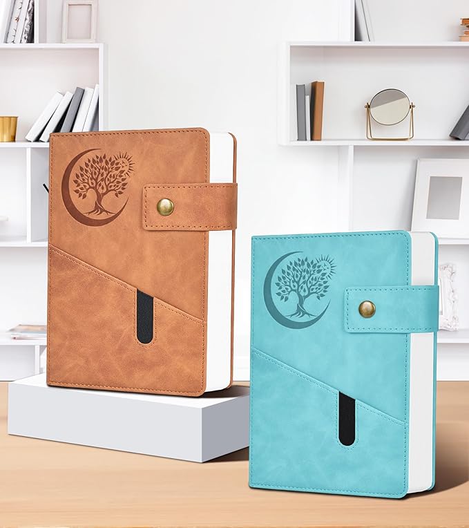 365 Page Thick Lined Journal Notebook for Men Women, A5 Leather Journals for Writing, Hardcover Notebooks for Work, School, Note Taking,Travel, Business,Personal Diary, College Ruled 5.9" x 8.4"