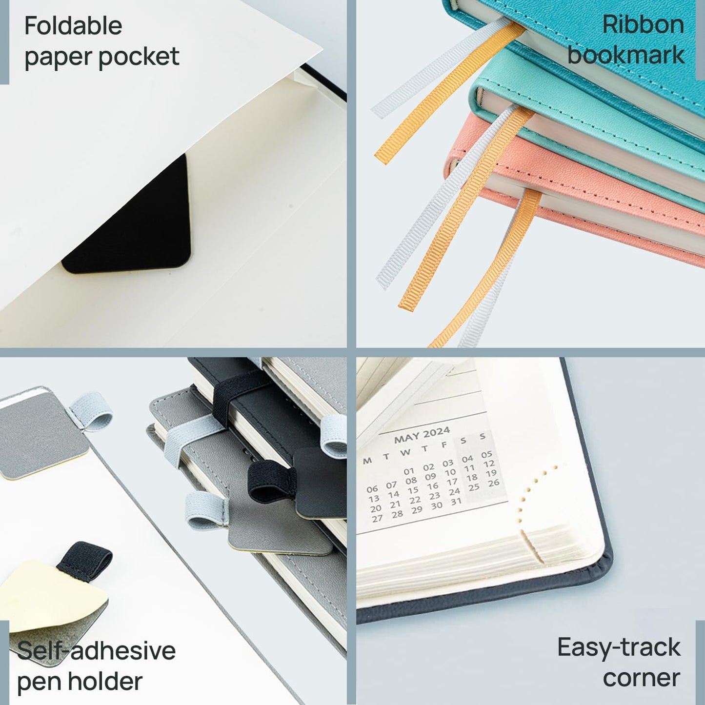 POPRUN 2026 Planner (Medium - 6.5'' x 8.5'') - 2026 Weekly Calendar ((Jan. 2026 - Dec. 2026) with Hourly Time Slots, Weekly/Monthly Appointment Book for Time Management - Leather Soft Cover - Purple