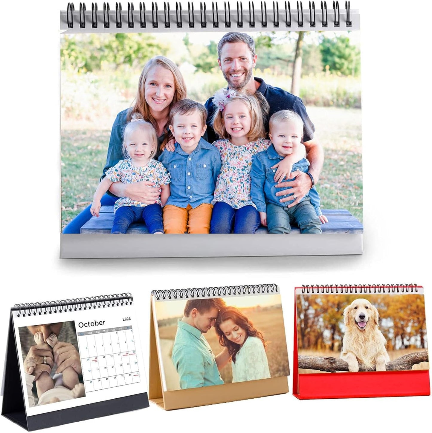 Custom Calendar 2026 for Home & Office - Print Your 13 Memories,Make Your Own Personalized Calendar Customized Christmas Gift &use your photo (Desk Calendar, 5 Packs)