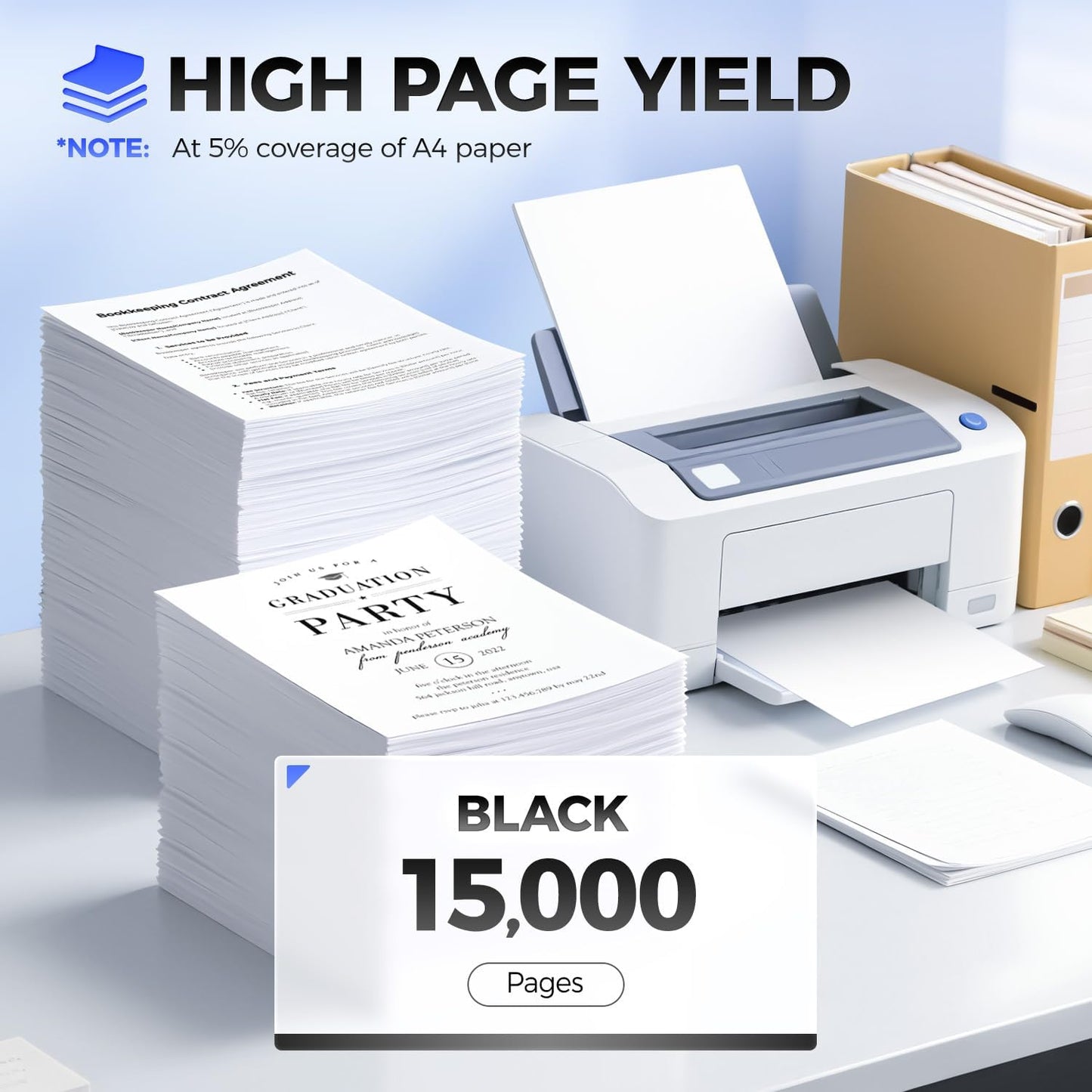 X463X11G Toner Cartridge Black 1-Pack High Yield with Chip Replacement for Lexmark X463X X463X11G Toner Cartridges Compatible with Lexmark X463 X463de X464 X464de X466 X466de X466dte X466dwe Printers