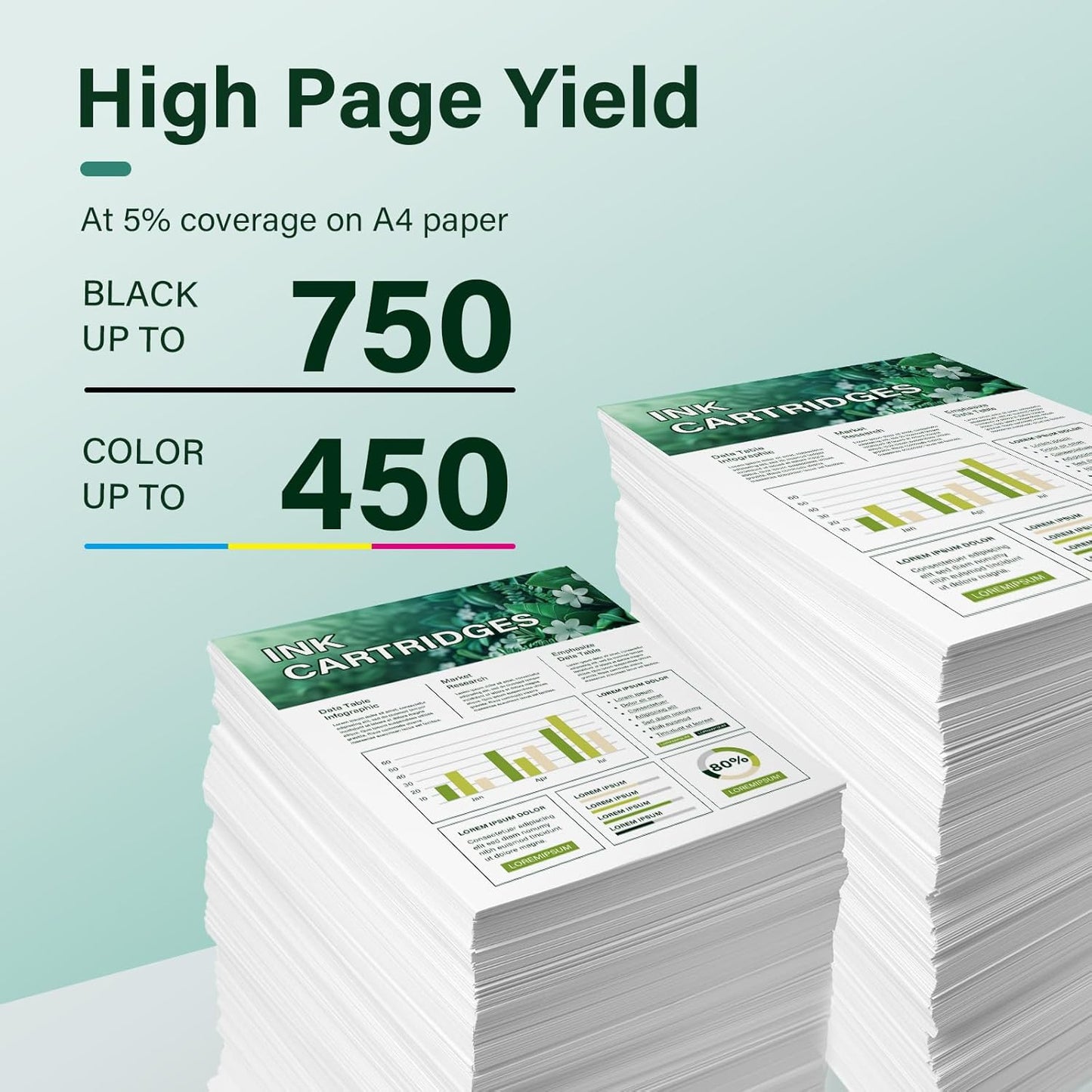 64XL 64 Black and Color Ink Cartridge Combo Pack XL Remanufactured Replacement for HP Printers Envy Photo 7855 7155 Inspire 7900e Series 7255e 7200e 7955e 7858 7800 6255 Tango Ink Cartridges (2 Pack)