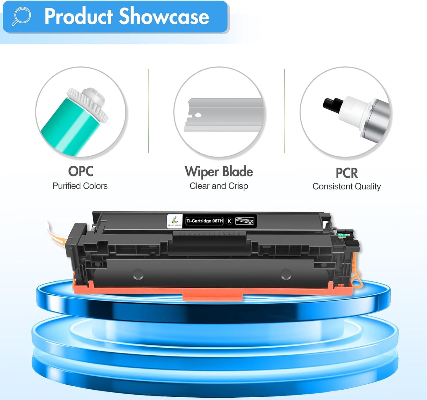 067 067H Toner Cartridge Set MF656Cdw MF654Cdw Compatible for Canon 067H 067 Color ImageCLASS LBP632CDW MF653Cdw LBP633CDW MF651CW LBP631CW Printer High Yield Ink (4 Pack)