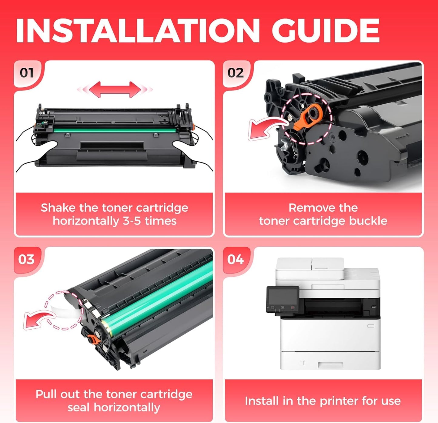 057 Black Toner Cartridge 2-Pack with chip High Yield Replacement for Canon 057 CRG-057 057H Compatible with Canon ImageCLASS MF445dw MF448dw LBP226dw LBP227dw LBP228dw MF449dw MF445 Laser Printer Ink