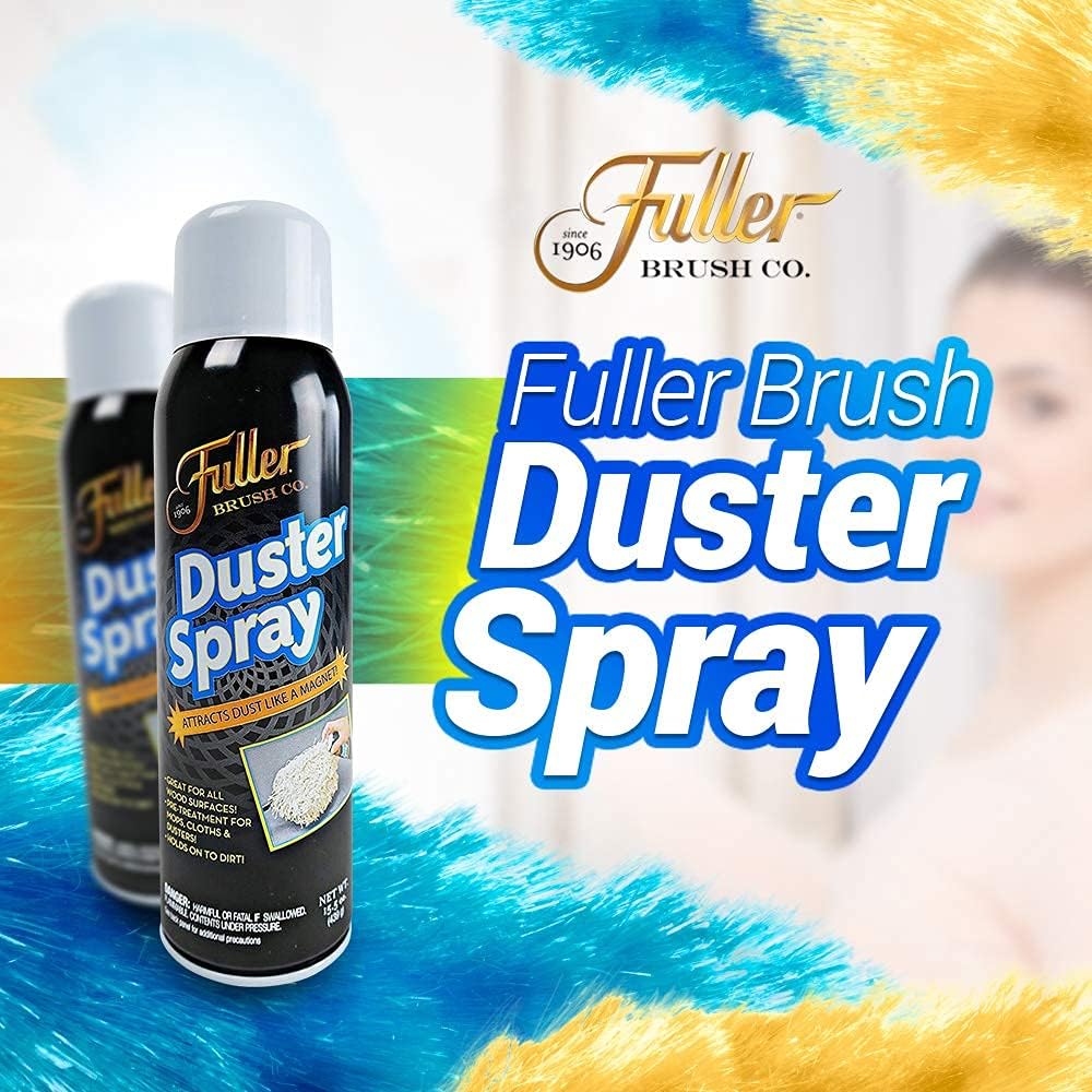 Fuller Brush Duster Spray – 15.5 oz Multi Surface Dust Removing Sprayer - Safe Household Cleaning for Floors, Furniture, Blinds & Car Interiors - 6 Pack