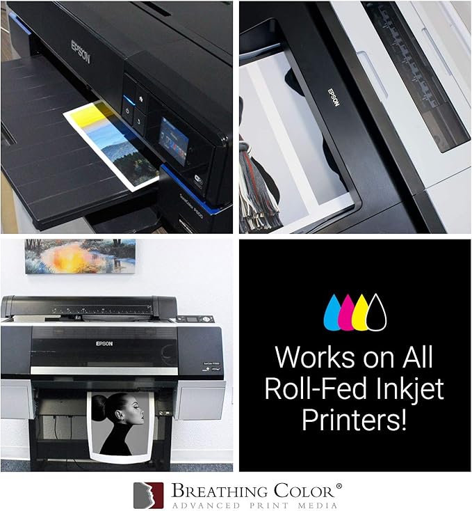 Premium Lyve Matte Canvas Paper Perfect For Use on Professional Makes and Models of Epson, Canon and HP printers preferred by Professionals. 19 mil textured Canvas offered in a 17 inch by 10 ft roll