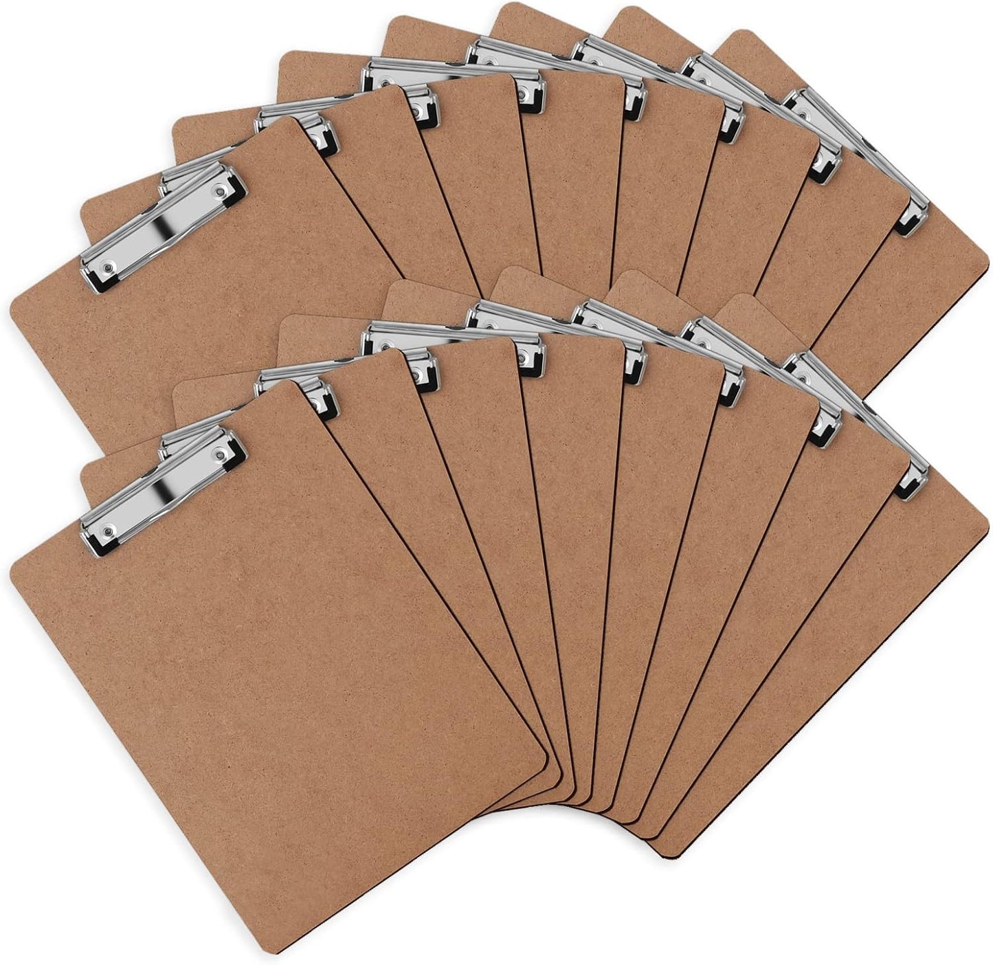 Clipboards, PANDRI 16 Pack Hardboard Office Clipboards, Low Profile Clip, Standard A4 Letter Size, Classroom Supplies, ECO Friendly