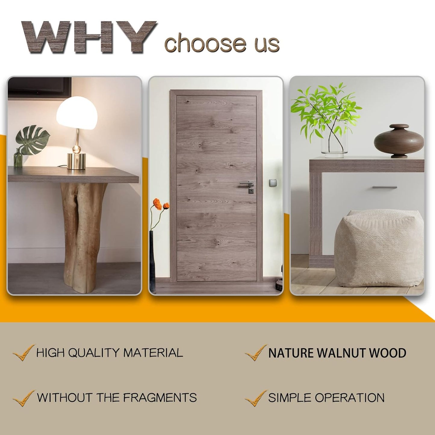 GSCIT Club Walnut Edge Banding, 1 1/2 inch x 25ft roll of Veneer Edge Banding Preglued Flexible, Real Wood Tape Banding