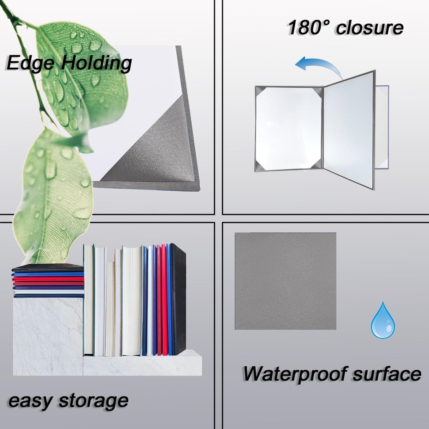 Diploma Cover 8.5x11 Inch, Graduation Certificate Holder - Elegant Faux Leather Folder for Graduation, Wedding Officiant,Grey-1 Pack