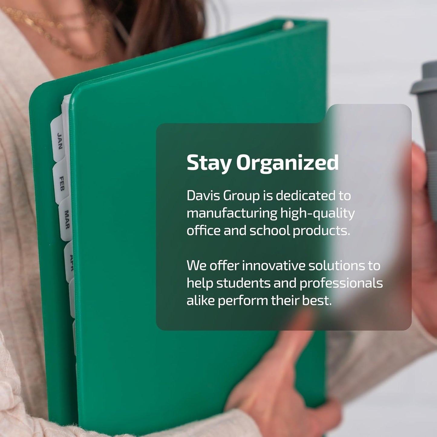 Davis Group Calendar Months January-December Index Tab Dividers for 3 Ring Binders, Customizable Table of Contents, 6 Sets